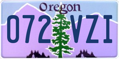 OR license plate 072VZI