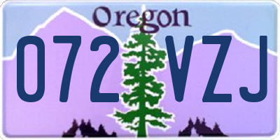 OR license plate 072VZJ