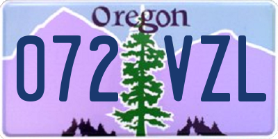 OR license plate 072VZL