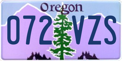OR license plate 072VZS