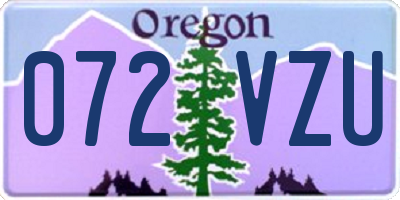 OR license plate 072VZU