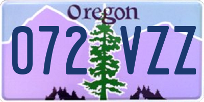 OR license plate 072VZZ