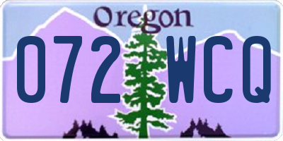 OR license plate 072WCQ