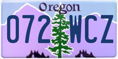 OR license plate 072WCZ
