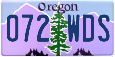 OR license plate 072WDS
