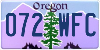 OR license plate 072WFC