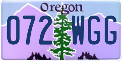OR license plate 072WGG