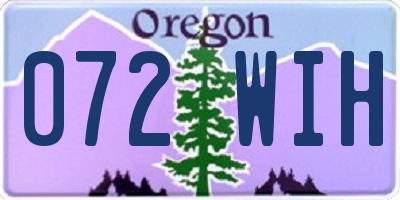 OR license plate 072WIH