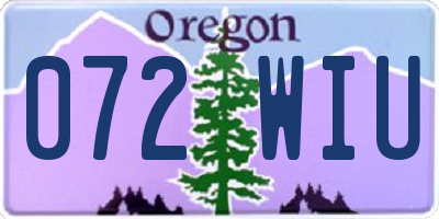 OR license plate 072WIU