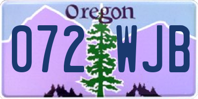 OR license plate 072WJB
