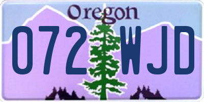 OR license plate 072WJD