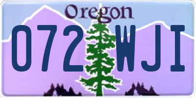 OR license plate 072WJI