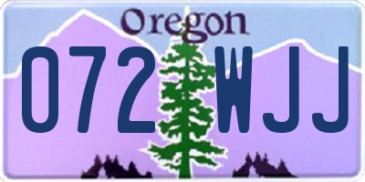 OR license plate 072WJJ