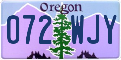 OR license plate 072WJY