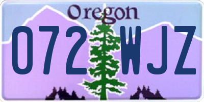 OR license plate 072WJZ