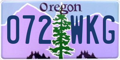 OR license plate 072WKG