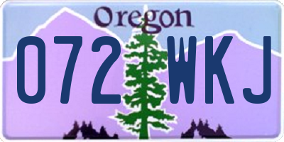 OR license plate 072WKJ