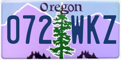 OR license plate 072WKZ