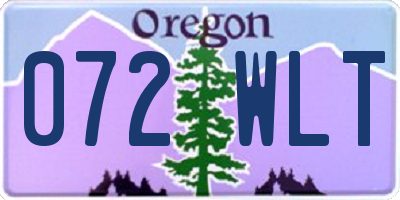 OR license plate 072WLT