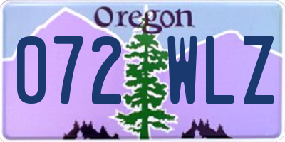 OR license plate 072WLZ