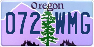 OR license plate 072WMG