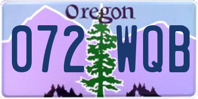 OR license plate 072WQB