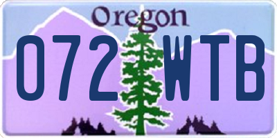 OR license plate 072WTB