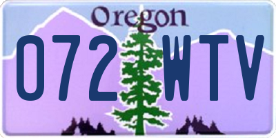OR license plate 072WTV