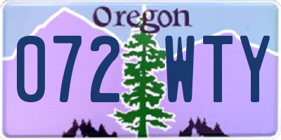 OR license plate 072WTY