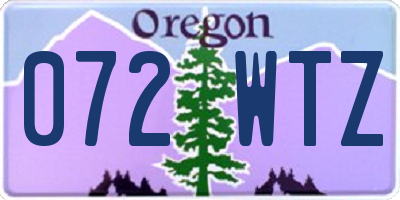 OR license plate 072WTZ