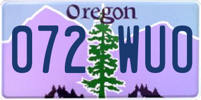 OR license plate 072WUO
