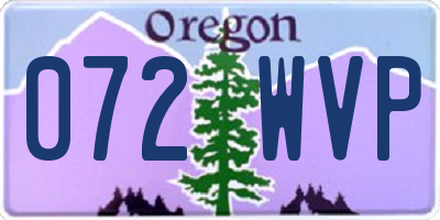 OR license plate 072WVP