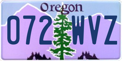 OR license plate 072WVZ