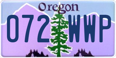 OR license plate 072WWP