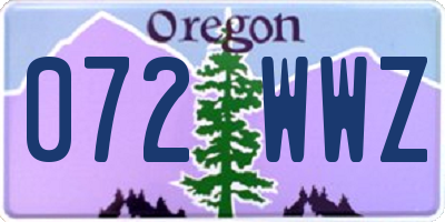 OR license plate 072WWZ