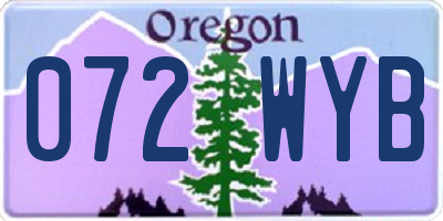 OR license plate 072WYB