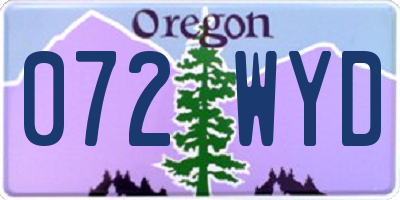 OR license plate 072WYD