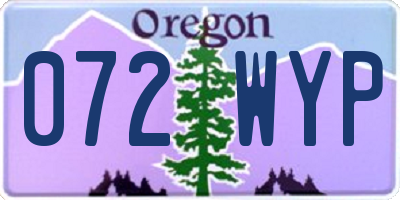 OR license plate 072WYP