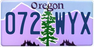 OR license plate 072WYX