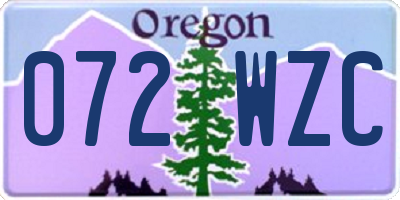 OR license plate 072WZC