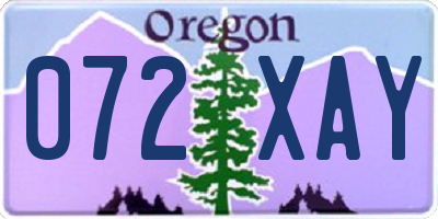 OR license plate 072XAY