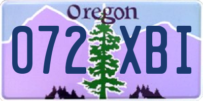 OR license plate 072XBI