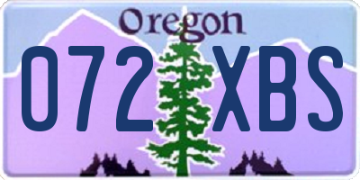 OR license plate 072XBS