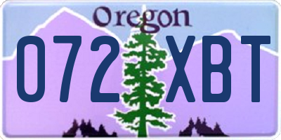 OR license plate 072XBT