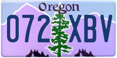 OR license plate 072XBV