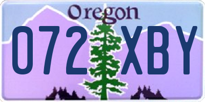 OR license plate 072XBY