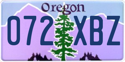 OR license plate 072XBZ