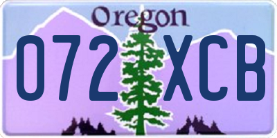 OR license plate 072XCB