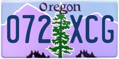 OR license plate 072XCG