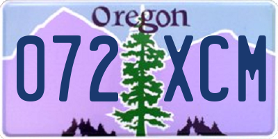 OR license plate 072XCM